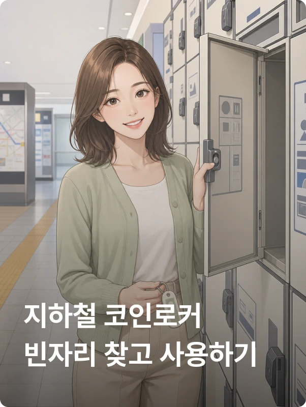 지하철 코인로커 빈자리 찾고 사용하기