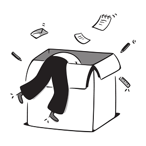 일방적인 학습 일러스트